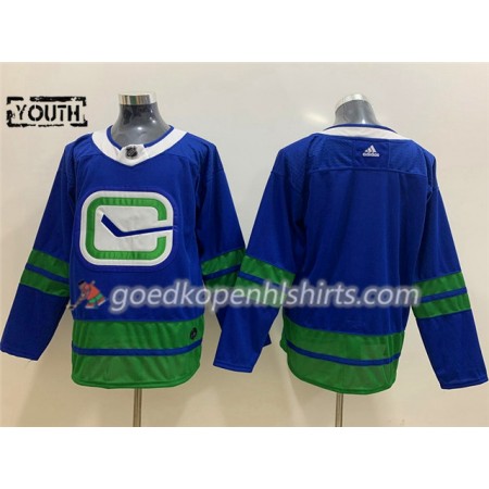Vancouver Canucks Alternate Adidas 2019-2020 Blauw Authentic Shirt - Kinderen